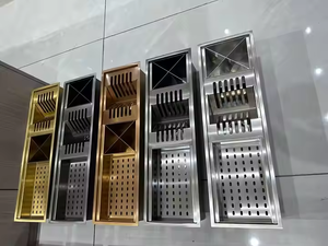 Vendite calde nel mercato brasiliano rettangolare di lusso <span class=keywords><strong>lavello</strong></span> da cucina in acciaio inox nero con stendino accessori <span class=keywords><strong>lavello</strong></span> - Product Image 3