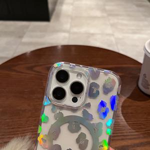 Nouvel arrivage étui de téléphone magnétique imprimé léopard transparent pour <span class=keywords><strong>iPhone</strong></span> 16 <span class=keywords><strong>Pro</strong></span> 1: 00 PM étuis de téléphone portable haut de gamme - Product Image 5