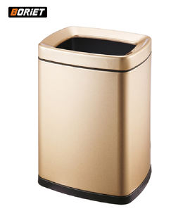 Seau de rangement rectangulaire en acier inoxydable 6L pour intérieur, argent/noir/or, écologique, gain de place, recyclable, certifié ISO9001 - Product Image 2