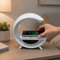 Meistverkaufter multifunktionaler kabelloser Lade-Lautsprecher mit Wecker und Stimmungslicht