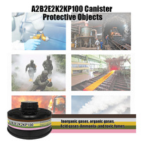 Máscara de Gas Completa MF15 con Filtro Combinado Multigas, Respirador de Seguridad Química Industrial con Certificación CE, Silicona Reutilizable de 3 Capas
