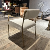 Fauteuil individuel de style vintage nordique pour salon d'hôtel, cadre en métal forgé, tissu, fauteuil d'appoint de loisirs, meubles