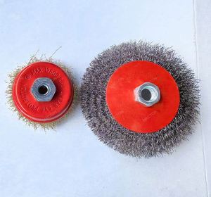 Brosse circulaire en fil d'acier poli gaufré pour machines à poncer à essence - Product Image 2