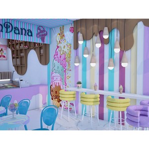 Design Moderno per Interni di <span class=keywords><strong>Gelateria</strong></span>, Bancone Espositivo per Negozio di Yogurt e Gelato Soft - Product Image 6