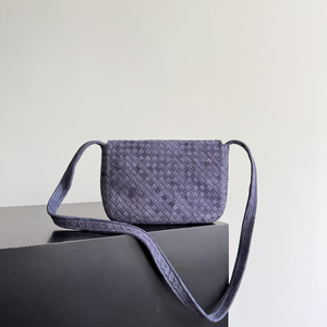 Bolso Bandolera de Piel Sintética Tejida de Moda Vintage de Lujo para Mujer, Bolso Pequeño con Solapa, Elegante Bolso de Hombro Tejido a Mano - Product Image 5