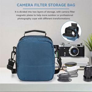 Étui de rangement pour filtres d'objectif d'appareil photo en microfibre, 9 pièces, de 25 mm à 95 mm, bleu paon, certifié BSCI - Product Image 6