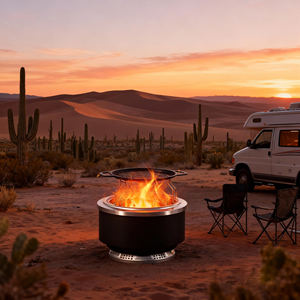 ชามจุดไฟไร้ควันสำหรับบาร์บีคิวกลางแจ้งเตาไฟทำจากสเตนเลสแบบพกพา - Product Image 4