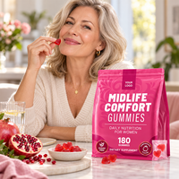 Gummies pour femmes d'âge mûr à marque privée OEM, mélange botanique de grenade, sans sucre, supplément nutritionnel quotidien, vente en gros usine