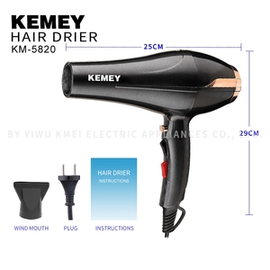 Venta caliente KM-5820 KEMEY salón concentrador difusor iónica de función secador de pelo profesional - Product Image 2