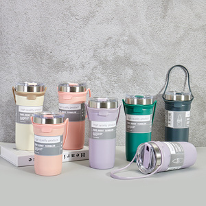 Termo de vacío de acero inoxidable 304 de doble capa portátil, creativo, de gran capacidad, diseño moderno, taza para bebidas de café, incluye - Product Image 1
