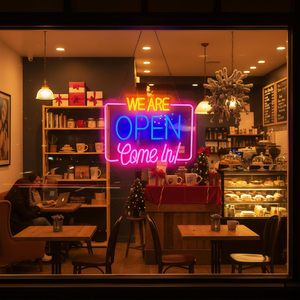LED Neon <b>Sign</b> Open/Welcome Hanging Commercial Window Office Party Decoration Light Decorative Light Ambient Light 5V - Product Image 5