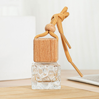 Bouteille en verre vide pour diffuseur d'air suspendu, parfum de voiture, 10 ml, cube transparent carré, diffuseur d'huile pour voiture, flacons de parfum