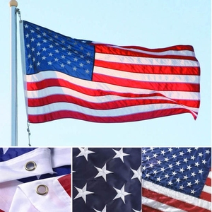 Drapeau américain brodé personnalisé Élection <span class=keywords><strong>américaine</strong></span> 3 * 5ft Tissu Oxford Drapeau américain brodé - Product Image 3