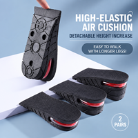 Semelles rehausseuses réglables en hauteur avec coussin d'air amovible, inserts de talon de 3cm, 5cm, 7cm, 9cm, 11cm pour femmes et hommes