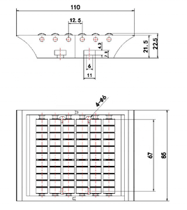 Placa de Rodillo de Transferencia de Plástico SG-A-110 para Componentes de Transportadores - Product Image 2