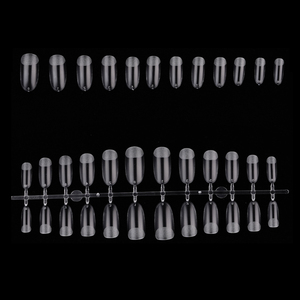 550 faux ongles en acrylique courbés, couvrance totale, pour extension de gel X, à presser, transparents, pour manucure professionnelle - Product Image 4
