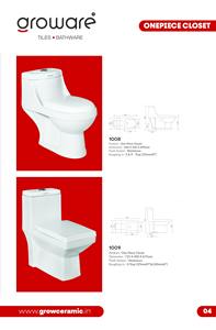 Groware ตู้สุขภัณฑ์สำหรับวิลล่าโรงแรมโรงพยาบาลสีขาวแบบชิ้นเดียว - Product Image 2