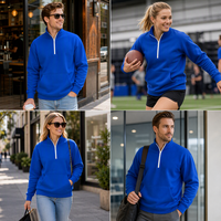 Sweat-shirt décontracté pour homme à col montant et fermeture éclair courte, personnalisé en usine, nouvelle collection, très demandé, pour sports de plein air