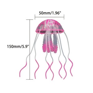 Medusa Artificial de Silicona Fluorescente, Adorno para Acuario, Simulación de Medusa, Decoración para Pecera - Product Image 6