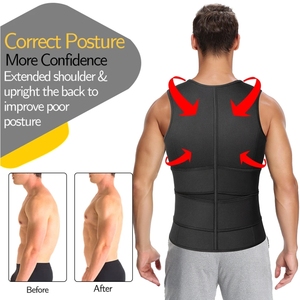 Gilet <span class=keywords><strong>de</strong></span> sauna à double ceinture pour <span class=keywords><strong>homme</strong></span>, corset, haut pour l'abdomen, vêtements <span class=keywords><strong>de</strong></span> fitness amincissants - Product Image 3