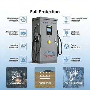 Estación <span class=keywords><strong>de</strong></span> Carga Rápida Pública para Vehículos Eléctricos <span class=keywords><strong>de</strong></span> 60kW 80kW 120kW 160kW, Tipo <span class=keywords><strong>de</strong></span> Suelo, para Puntos <span class=keywords><strong>de</strong></span> Carga <span class=keywords><strong>de</strong></span> Vehículos Eléctricos - Product Image 4