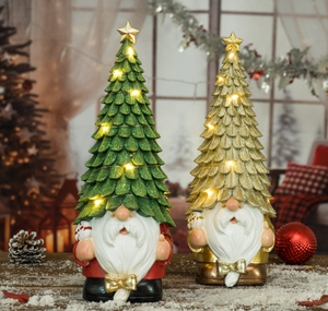 Nuevas artesanías de resina luminosa árbol de Navidad <span class=keywords><strong>duende</strong></span> enano Figish princesa forma ornamento para decoración del hogar - Product Image 2
