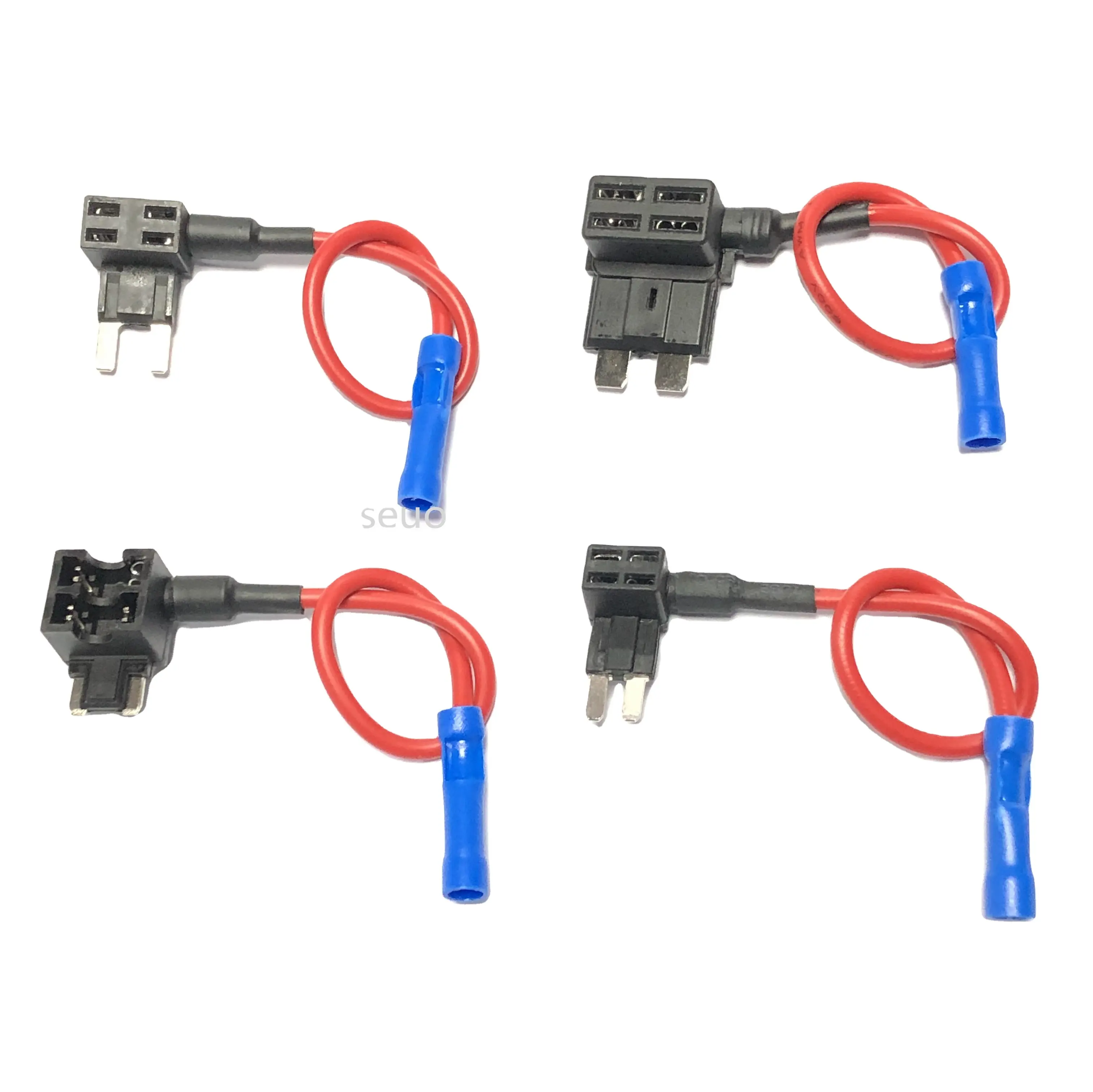 SEUO good brand fuse tap adapter standard/mini/micro/low-profile car fuse holder 1A-50A Blade Fuse holder