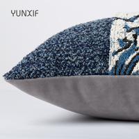 Housse de coussin personnalisée en usine, style japonais minimaliste, patchwork de luxe, douce et confortable, pour la décoration de la maison et du bureau
