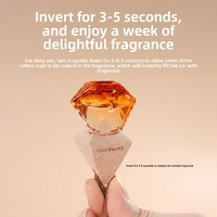 Diffuseur de parfum pour voiture en verre, pendentif pour rétroviseur, huile essentielle longue durée de haute qualité, cadeau d'aromathérapie désodorisant