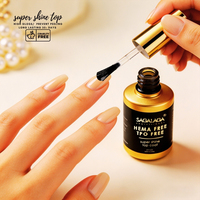 SAGALAGA Gel de finition sans jaunissement, résistant aux éclats, inodore, anti-décollement, fini lisse, marque privée, vente en gros, gel pour nail art