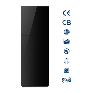 <span class=keywords><strong>Réfrigérateur</strong></span> à double porte avec congélateur supérieur en verre <span class=keywords><strong>noir</strong></span> de 138 L, compatible OEM, pour la maison - Product Image 4