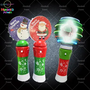 Meilleur cadeau de Noël Jouet pour enfant Baguette magique avec LED clignotante Baguette magique du Père Noël
