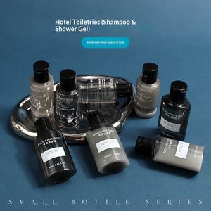 Ensemble de gel douche pour hôtel en flacon de 30 ml, après-shampoing de 45 ml, lotion pour la peau, shampoing jetable, logo personnalisable, utilisation en voyage et en spa - Product Image 2