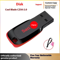 Clé USB de bureau compatible avec Sandisk Mini 2.0, CZ50 Cool Blade, capacité de 8 Go à 128 Go, clé USB en métal