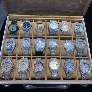 Buss Down <span class=keywords><strong>Moissanite</strong></span> Assista Fornecedor De Aço Inoxidável Relógios Mecânicos para Homens De Luxo Iced Out Vvs Com Caixa - Product Image 6