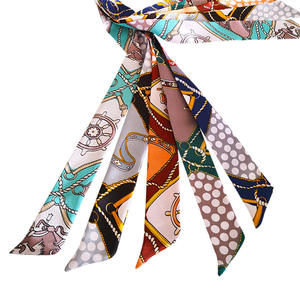 Écharpe en nylon à angle tendance <span class=keywords><strong>2022</strong></span>, <span class=keywords><strong>populaire</strong></span> sur Internet, best-seller <span class=keywords><strong>TikTok</strong></span>, ruban pour sac, écharpe longue à double face imprimée, vente en gros - Product Image 1