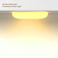 Plafonnier led sans cadre, design moderne, lumière blanche chaude/naturelle, luminaire d'intérieur, idéal pour un panneau
