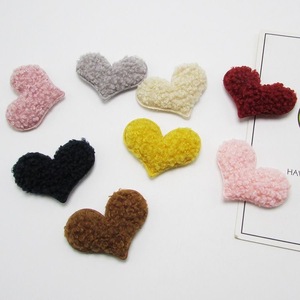 Pinza para el pelo infantil personalizable de peluche de felpa suave con corazón y estrella de cinco puntas, hecha a mano, termoadhesiva - Product Image 3