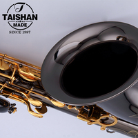 Black Nickel Eb Tone Brass Baritone Saxophone with Gold Lacquer Finish Wind Instrument