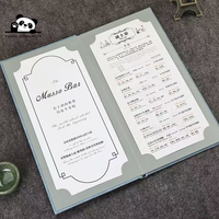 Cartes de menu personnalisées avec logo pour spa, dessert, thé, barbier, boisson, vin, mariage, restaurant