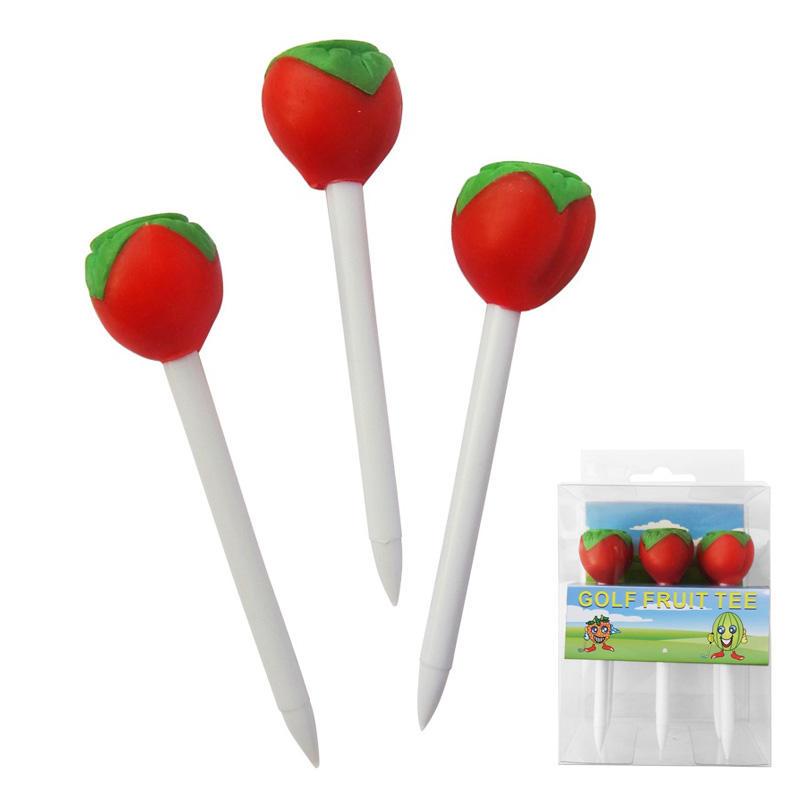 2021 high quality 83mm plastic fruit shaped golf tee accessories for golf course