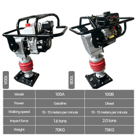 Pilonneuse thermique 6,5 CV avec moteur GX160, 680 BPM, pour le compactage de fossés et de fonds de route