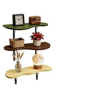 Wall Mounted Wooden <b>Shelf</b> 43x18x10 Cm Multi Layer Storage Rack For Living Room Kitchen <b>Bedroom</b> Decorative Display - Product Image 5