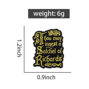 魔法咒语珐琅别针经典电影线条来自巫师书籍续集胸针翻领徽章惊险的暗黑破坏神珠宝粉丝礼物 - Product Image 6