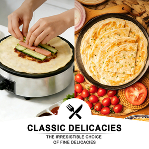 Crêpière Électrique Commerciale 3000W en Acier Inoxydable 40cm 220-240V Antiadhésive pour Boulangerie, Café et Snack-bar - Product Image 6