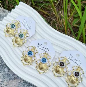 패션 아이 펜던트 목걸이 귀걸이 여성용 트렌디 주얼리 세트 <span class=keywords><strong>14K</strong></span> 주얼리 - Product Image 3