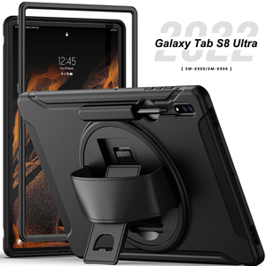 Estuche resistente a prueba de golpes con soporte para bolígrafo S, soporte giratorio para Samsung <span class=keywords><strong>Galaxy</strong></span> <span class=keywords><strong>Tab</strong></span> <span class=keywords><strong>S8</strong></span>, <span class=keywords><strong>ultra</strong></span>, de 14,6 pulgadas, de alta resistencia, de 30-30 cm - Product Image 3