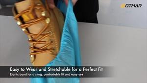 Protectores de zapatos no tejidos impermeables no tóxicos Protectores duraderos azules antideslizantes estirables - Product Image 3