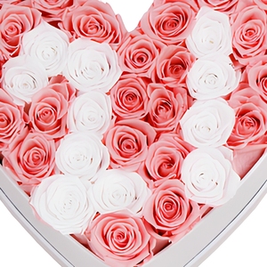 Scatola a Forma <span class=keywords><strong>di</strong></span> Cuore con Rose Stabilizzate, <span class=keywords><strong>Fiori</strong></span> Rosa <span class=keywords><strong>e</strong></span> Bianchi, Rose Eterne, Confezione Personalizzabile con Logo <span class=keywords><strong>e</strong></span> Numero, Lunga Durata 3-5 Anni, Regalo <span class=keywords><strong>di</strong></span> Compleanno - Product Image 4