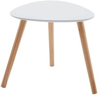 Table à thé marocaine paresseux pour ordinateur portable Petit ensemble de 3 meubles de table basse en pin Tables gigognes en bois pliantes blanches